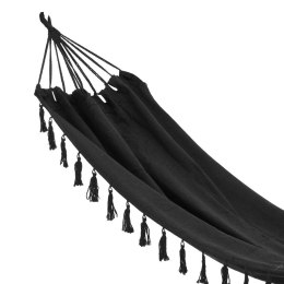 Hamak ogrodowy brązowy jednoosobowy 200x100cm czarny PROGARDEN 911902-C