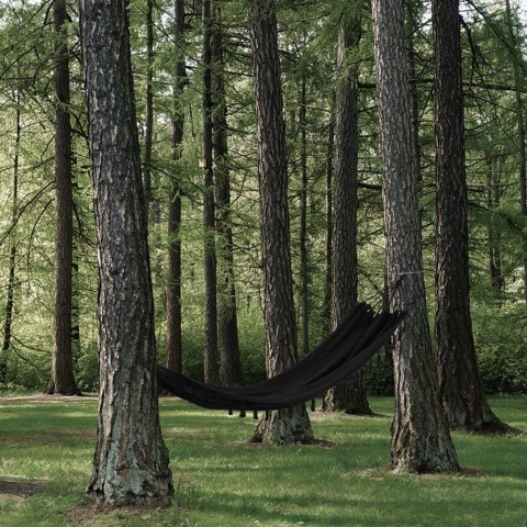 Hamak ogrodowy brązowy jednoosobowy 200x100cm czarny PROGARDEN 911902-C