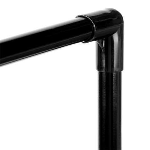 Metalowa półka na buty regał stojak organizer czarny 3-poziomowy 57x28x55cm VILDE 568052