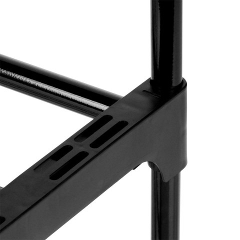 Metalowa półka na buty regał stojak organizer czarny 3-poziomowy 57x28x55cm VILDE 568052