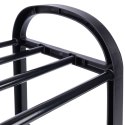 Metalowa półka na buty regał stojak organizer czarny 4-poziomowy 49.5x18.5x56.5cm VILDE 569732