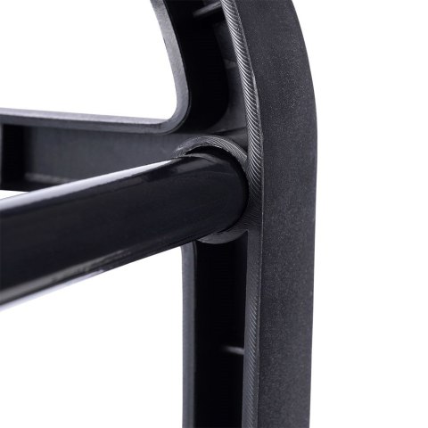 Metalowa półka na buty regał stojak organizer czarny 4-poziomowy 49.5x18.5x56.5cm VILDE 569732