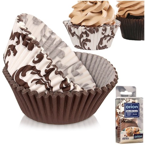 Papilotki mini do muffinek babeczek na muffinki papierowe 5.5cm 60 sztuk ORION 123237