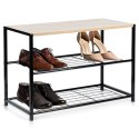 Półka na buty metalowa regał stojak organizer 3-poziomowy 63x30x43cm ORION 811117