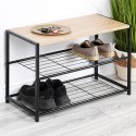 Półka na buty metalowa regał stojak organizer 3-poziomowy 63x30x43cm ORION 811117