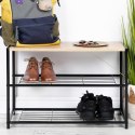 Półka na buty metalowa regał stojak organizer 3-poziomowy 63x30x43cm ORION 811117