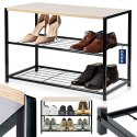 Półka na buty metalowa regał stojak organizer 3-poziomowy 63x30x43cm ORION 811117