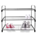 Półka na buty metalowa regał stojak organizer 3-poziomowy 65.5x30x54cm ORION 811116