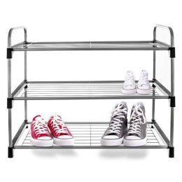 Półka na buty metalowa regał stojak organizer 3-poziomowy 65.5x30x54cm ORION 811116