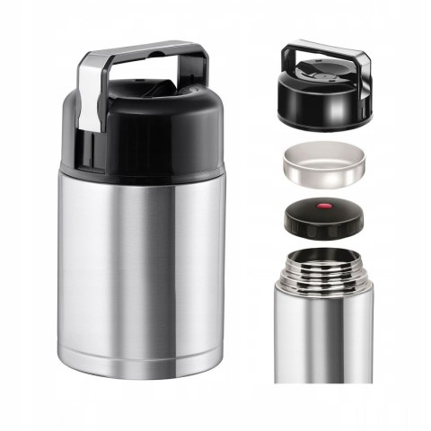 Termos obiadowy 0.8L, do zupy, szeroki wlew, stalowy KRISBERG KS-5115