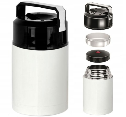 Termos obiadowy 0.8L, do zupy, szeroki wlew, stalowy KRISBERG KS-5133