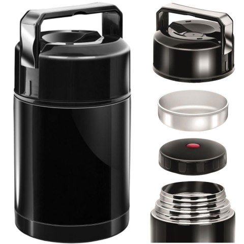 Termos obiadowy 0.8L, do zupy, szeroki wlew, stalowy KRISBERG KS-5136