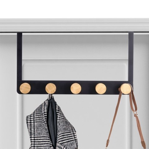 Wieszak uchwyt na drzwi metalowy czarny 33.5cm STORAGE SOLUTIONS 569943