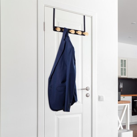 Wieszak uchwyt na drzwi metalowy czarny 33.5cm STORAGE SOLUTIONS 569943