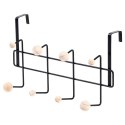 Wieszak uchwyt na drzwi metalowy czarny 37cm VILDE 566003