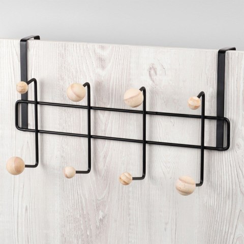 Wieszak uchwyt na drzwi metalowy czarny 37cm VILDE 566003