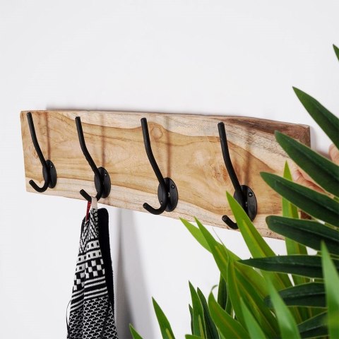 Wieszak uchwyt ścienny na ubrania drewniany 49.5cm HOME STYLING COLLECTION 569718