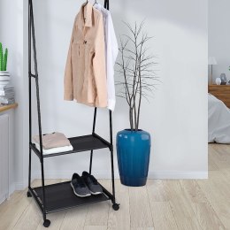 Wieszak uchwyt stojący na ubrania metalowy czarny 157cm STORAGE SOLUTIONS 569072