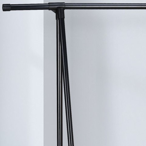 Wieszak uchwyt stojący na ubrania metalowy czarny 157cm STORAGE SOLUTIONS 569072