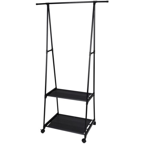 Wieszak uchwyt stojący na ubrania metalowy czarny 157cm STORAGE SOLUTIONS 569072