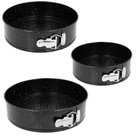 Zestaw 3 tortownic blaszanych Non-stick 24/26/28cm KRISBERG KS-014