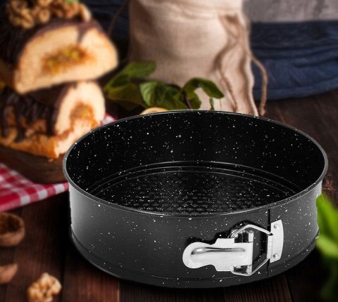 Zestaw 3 tortownic blaszanych Non-stick 24/26/28cm KRISBERG KS-014