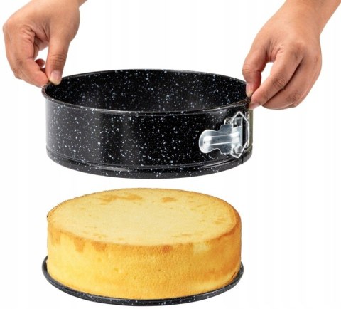 Zestaw 3 tortownic blaszanych Non-stick 24/26/28cm KRISBERG KS-014