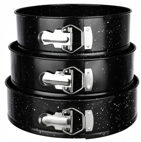 Zestaw 3 tortownic blaszanych Non-stick 24/26/28cm KRISBERG KS-014