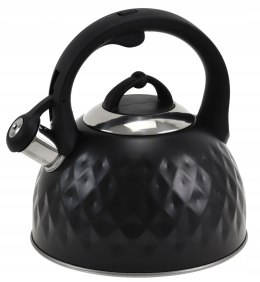 Czajnik stalowy na gaz 2.5L indukcja czarny KRISBERG KS-2584