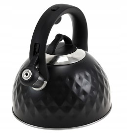 Czajnik stalowy na gaz 2.5L indukcja czarny KRISBERG KS-2584