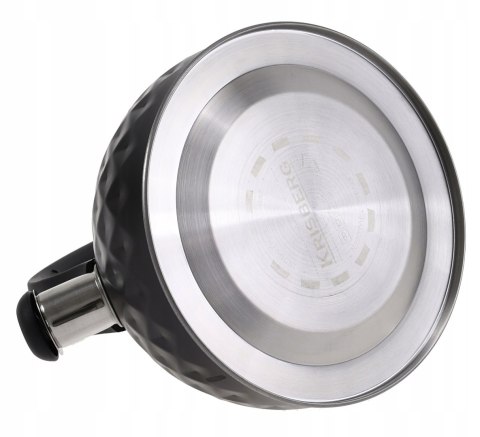 Czajnik stalowy na gaz 2.5L indukcja czarny KRISBERG KS-2584