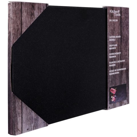 Deska do krojenia i serwowania marmurowa czarna 30x40 cm HIT 139253