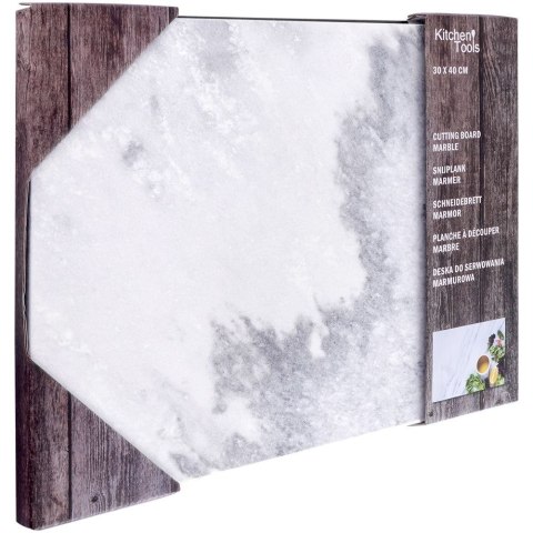 Deska do krojenia i serwowania marmurowa szara 30x40 cm HIT 139252