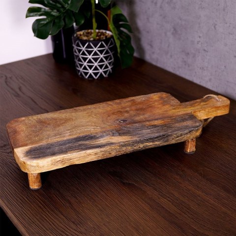 Deska do serwowania drewniana na nóżkach 30x15,5 cm VILDE 139199