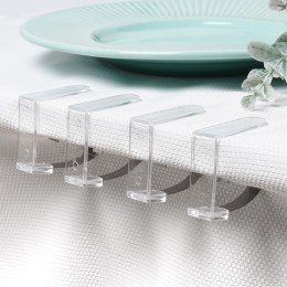 Klipsy do obrusu obrusa ceraty uchwyt stalowe 4 sztuki EXCELLENT HOUSEWARE 142578