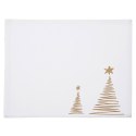 Podkładka na stół bawełniana świąteczna biała CHOINKA 33.5x26cm ORION 728047