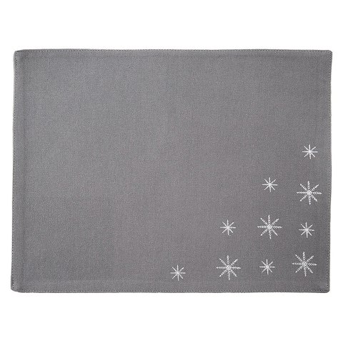 Podkładka na stół bawełniana świąteczna szara PŁATEK 33.5x26cm ORION 728048