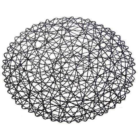 Podkładka na stół papierowa czarna okrągła 35cm ORION 728014