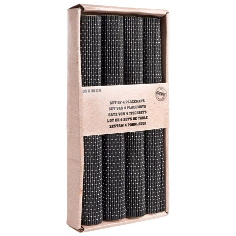 Podkładki na stół bambusowe zwijane 45x30cm 4 szt. HIT 139269