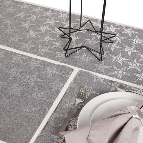 Podkładki na stół i bieżnik szara świąteczna prostokątna 5 szt. HOME STYLING COLLECTION 839153