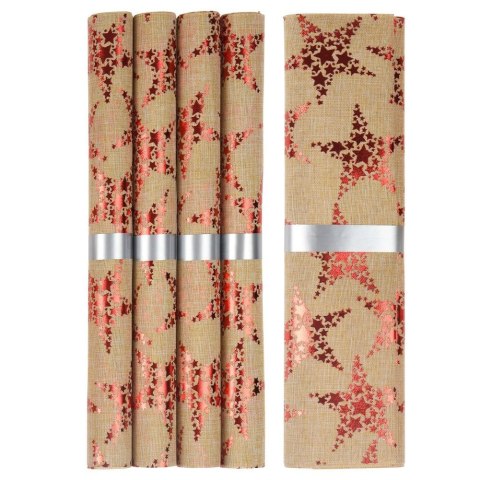 Podkładki na stół i bieżnik złota świąteczna prostokątna 5 szt. HOME STYLING COLLECTION 839152