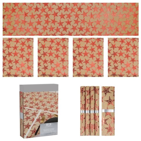 Podkładki na stół i bieżnik złota świąteczna prostokątna 5 szt. HOME STYLING COLLECTION 839152