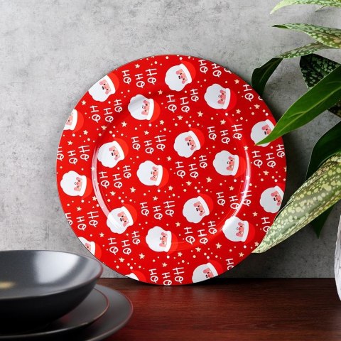 Podtalerz dekoracyjny czerwony Mikołaj 33cm VILDE 139217-C