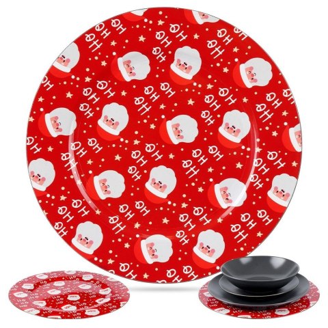 Podtalerz dekoracyjny czerwony Mikołaj 33cm VILDE 139217-C