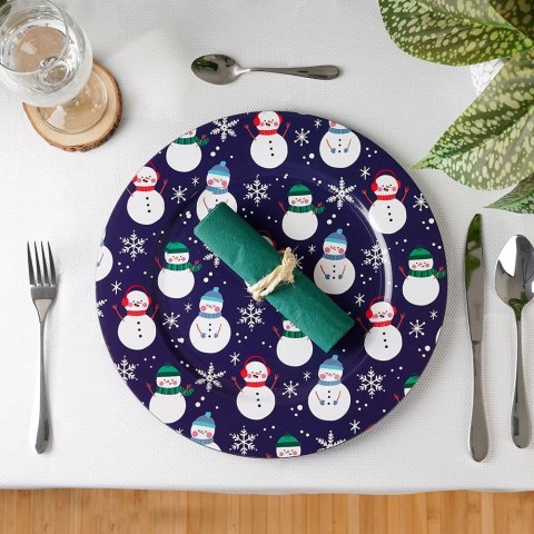 Podtalerz dekoracyjny granatowy bałwan 33cm VILDE 139217-N