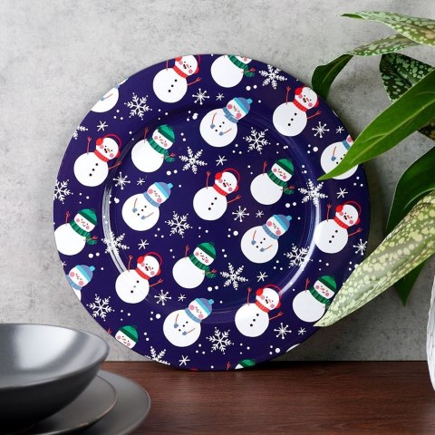 Podtalerz dekoracyjny granatowy bałwan 33cm VILDE 139217-N