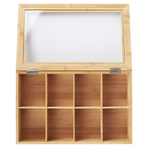 Pojemnik na herbatę bambusowy z przedziałkami 32x20x6.5cm EXCELLENT HOUSEWARE 259381