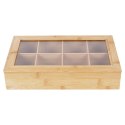Pojemnik na herbatę bambusowy z przedziałkami 32x20x6.5cm EXCELLENT HOUSEWARE 259381
