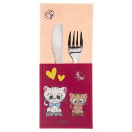 Pokrowiec etui na sztućce dziecięcy dla dzieci dziecka KOTEK 21x9cm ORION 728038
