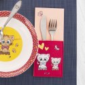 Pokrowiec etui na sztućce dziecięcy dla dzieci dziecka KOTEK 21x9cm ORION 728038